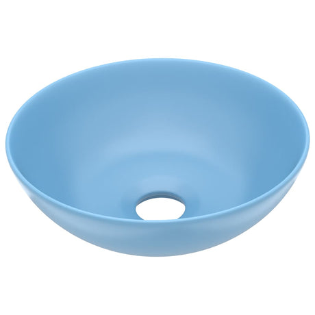 Vidaxl Washbasin rundt keramisk lyseblå