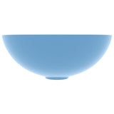 Vidaxl Washbasin rundt keramisk lyseblå