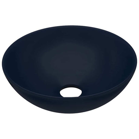 Vidaxl Washbasin rundt keramik mørkeblå