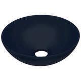 Vidaxl Washbasin rundt keramik mørkeblå