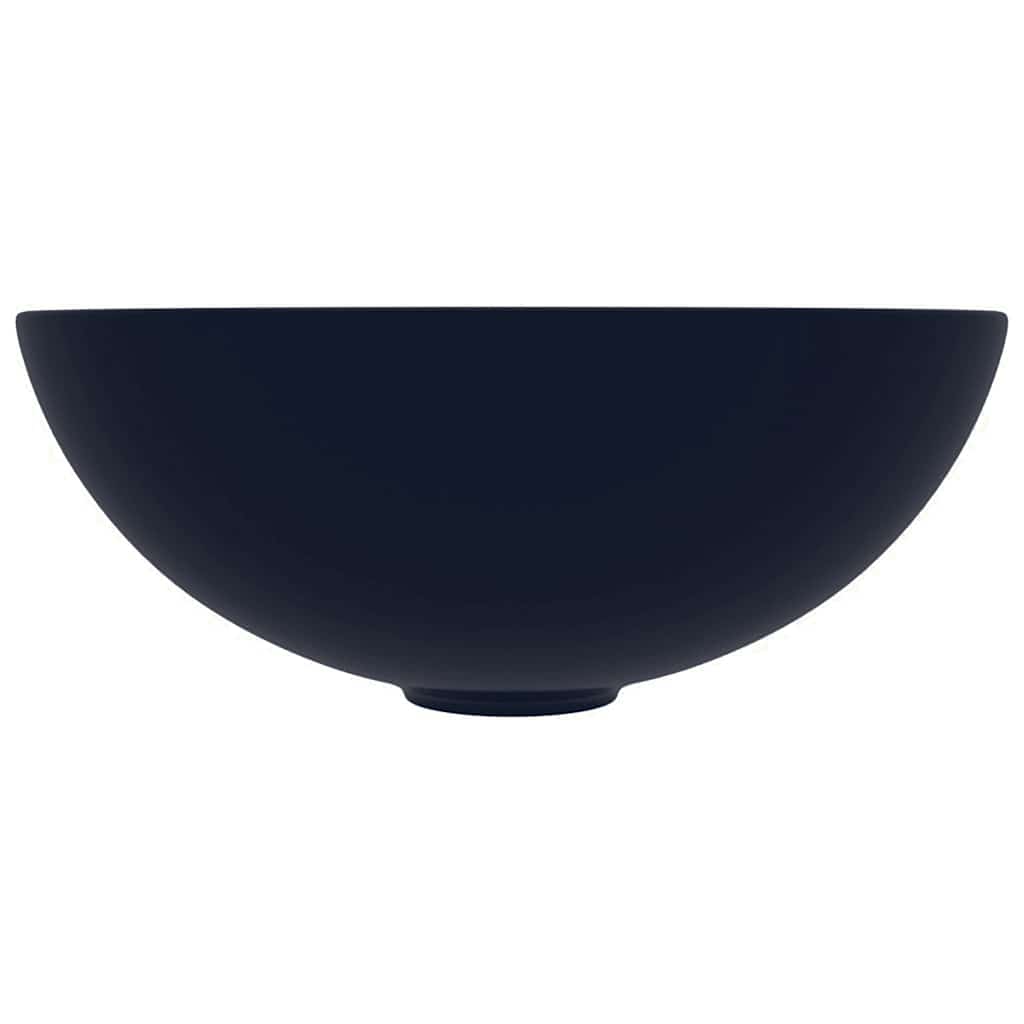 Vidaxl Washbasin rundt keramik mørkeblå