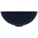 Vidaxl Washbasin rundt keramik mørkeblå