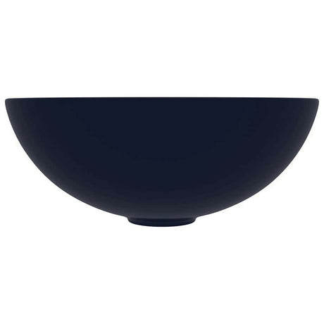 Vidaxl Washbasin rundt keramik mørkeblå