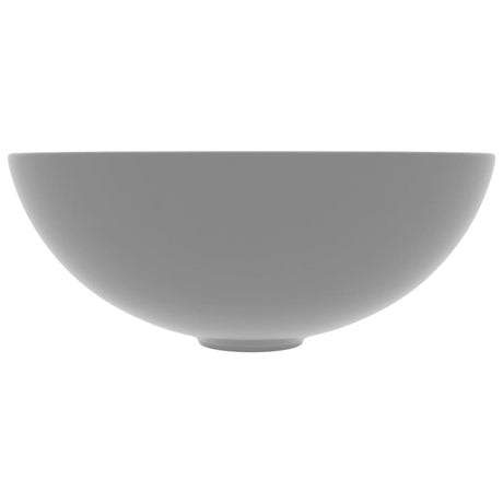 Vidaxl Washbasin rundt keramisk lysegrå