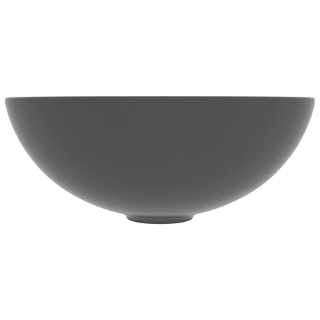 Vidaxl Washbasin rundt keramisk mørkegrå