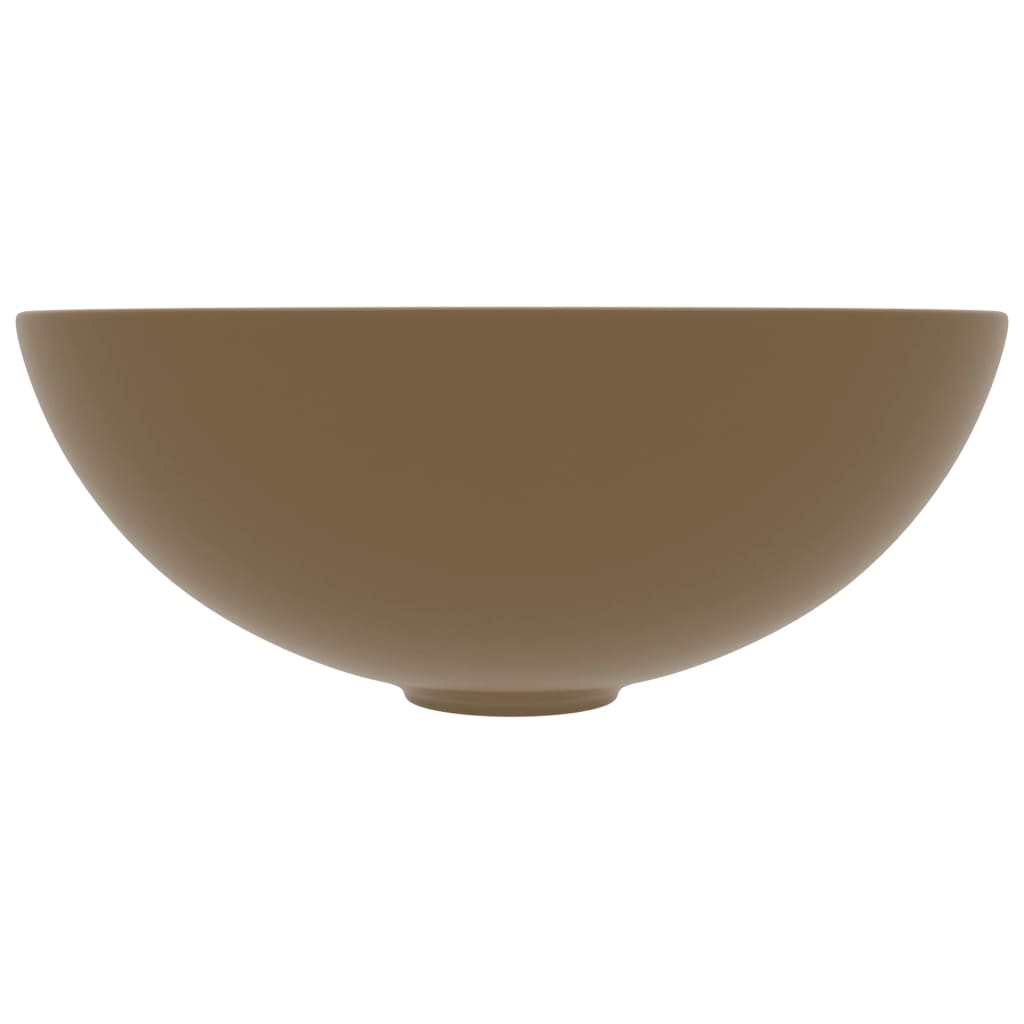 Vidaxl Washbasin Round Ceramic Matcream