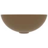 Vidaxl Washbasin Round Ceramic Matcream
