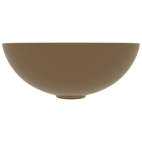Vidaxl Washbasin Round Ceramic Matcream
