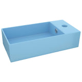 Vidaxl Washbasin med landing keramisk lyseblå