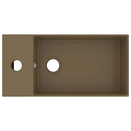 Vidaxl Washbasin med landing keramisk matcreme