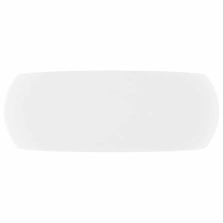Vidaxl Washbasin omkring 40x15 cm keramisk mat hvid