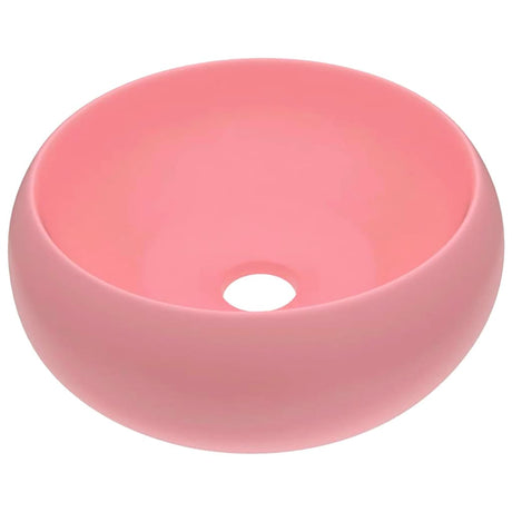 Vidaxl Washbasin Round 40x15 cm Ceramic Matpown