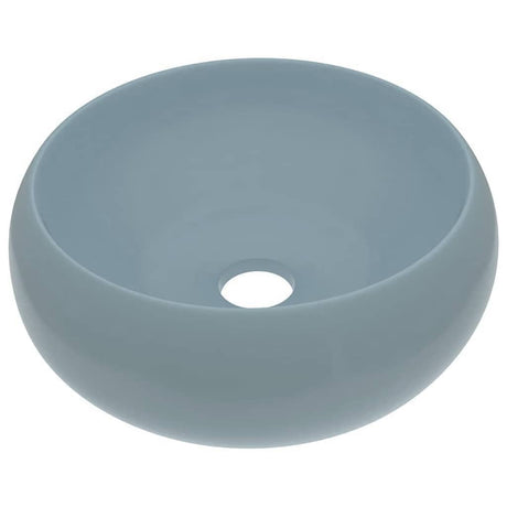 Vidaxl Washbasin Round 40x15 cm Keramisk Matt Light Blue