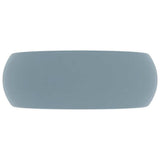Vidaxl Washbasin Round 40x15 cm Keramisk Matt Light Blue