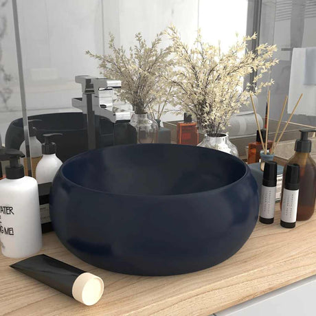 Vidaxx håndvask rund 40x15 cm keramik mat mørkeblå