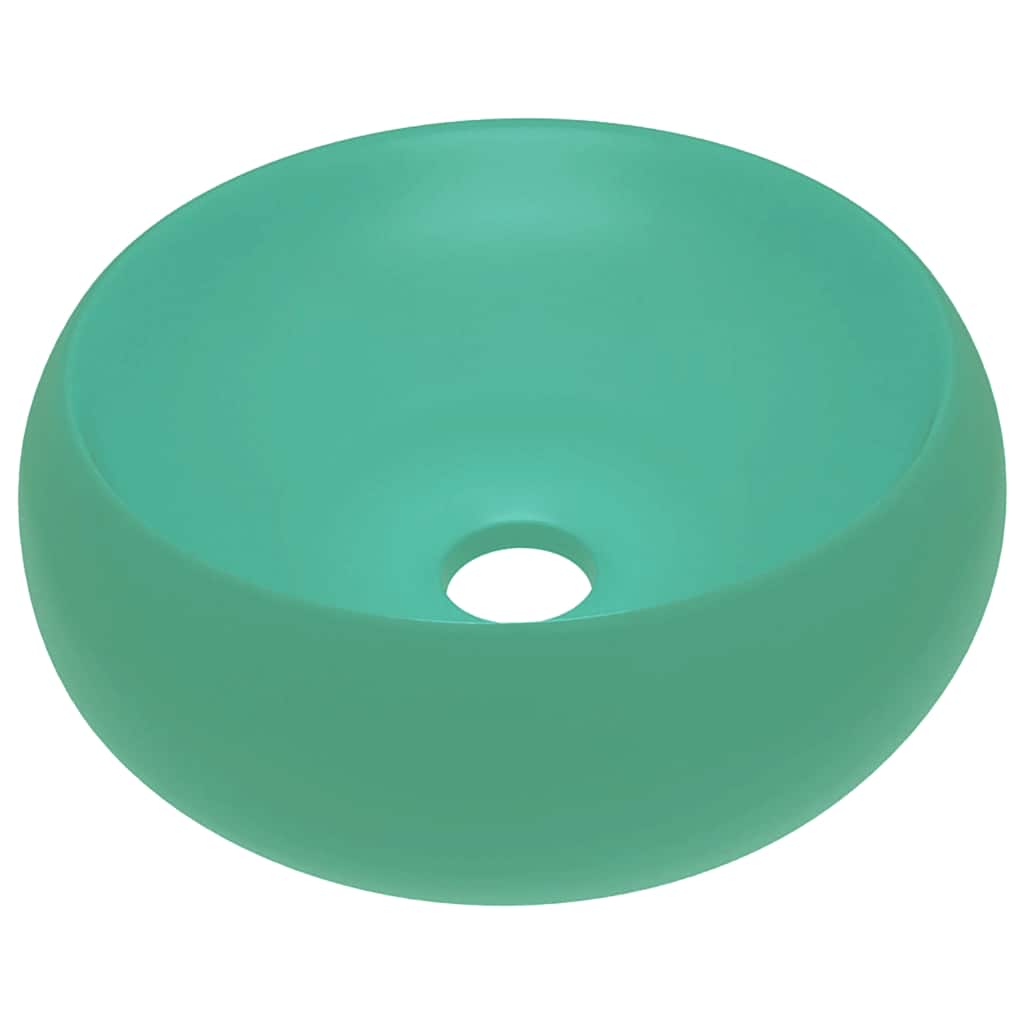 Vidaxl Washbasin Round 40x15 cm keramisk Matt Light Green