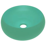 Vidaxl Washbasin Round 40x15 cm keramisk Matt Light Green