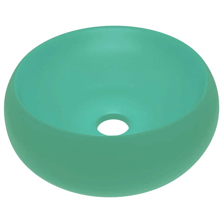 Vidaxl Washbasin Round 40x15 cm keramisk Matt Light Green