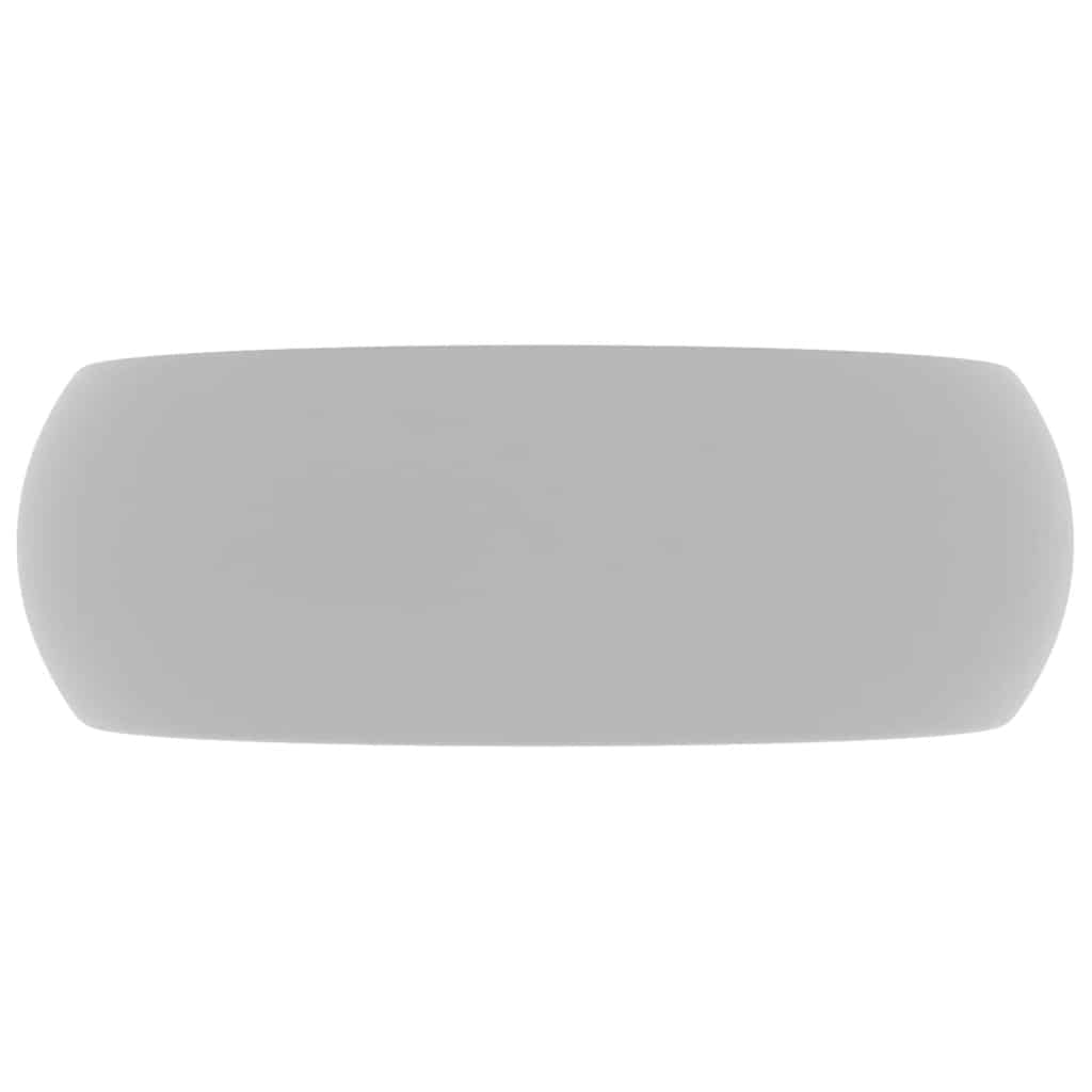 Vidaxl Washbasin Round 40x15 cm keramisk matt lysegrå