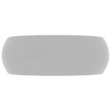 Vidaxl Washbasin Round 40x15 cm keramisk matt lysegrå