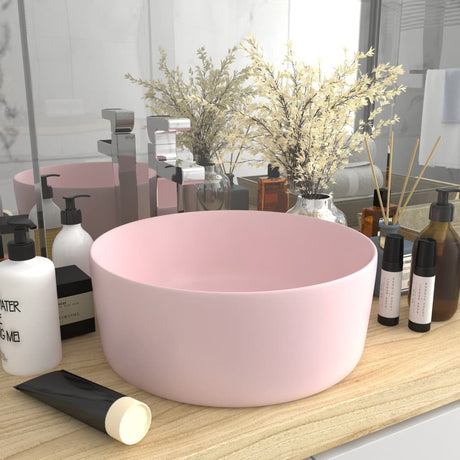 Vidaxx håndvask rund 40x15 cm keramik mat pink