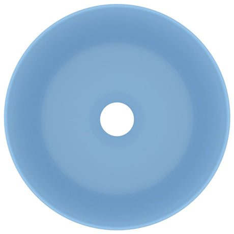 Vidaxl Washbasin Round 40x15 cm Keramisk Matt Light Blue