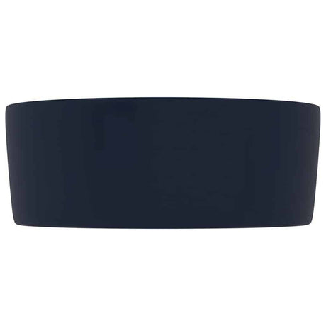 Vidaxl Washbasin Round 40x15 cm keramisk Mat mørkeblå