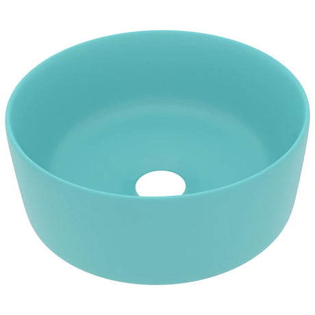 Vidaxl Washbasin Round 40x15 cm keramisk Matt Light Green
