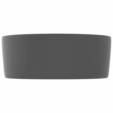 Vidaxl Washbasin Round 40x15 cm Keramisk Mat mørkegrå