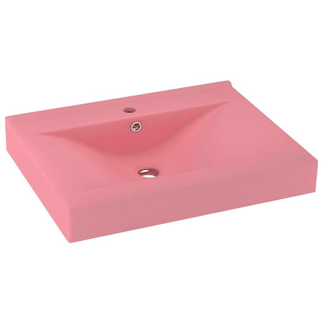 Vidaxl Washbasin med Tap Hole 60x46 cm keramisk sål lyserød