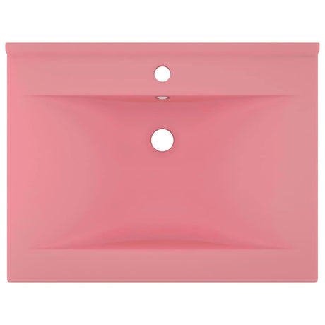 Vidaxl Washbasin med Tap Hole 60x46 cm keramisk sål lyserød
