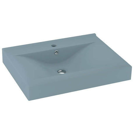 Vidaxl Washbasin med taphul 60x46 cm keramisk matt lyseblå