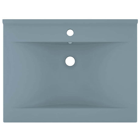 Vidaxl Washbasin med taphul 60x46 cm keramisk matt lyseblå