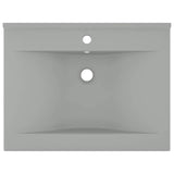 Vidaxl Washbasin med taphul 60x46 cm keramisk matt lysegrå