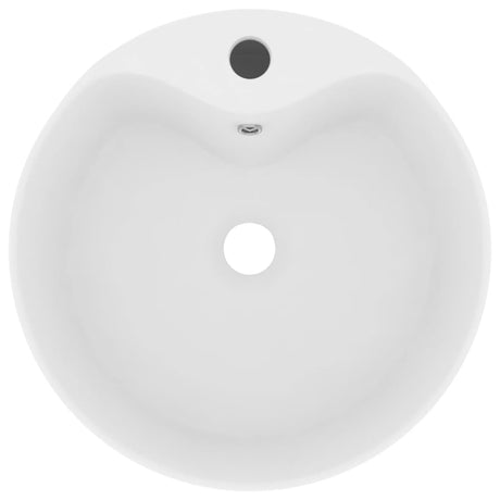 Vidaxl Washbasin med landing 36x13 cm keramisk mat hvid