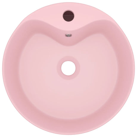 Vidaxl Washbasin med landing 36x13 cm keramisk sål lyserød