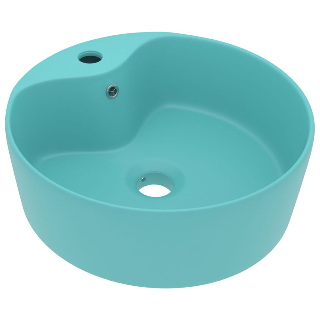 Vidaxl Washbasin med landing 36x13 cm keramisk Matt Light Green