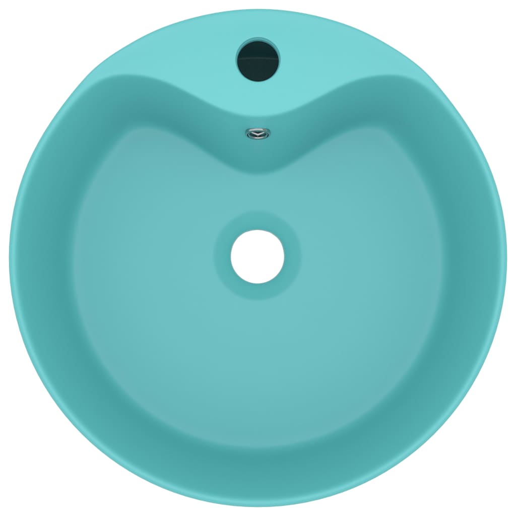 Vidaxl Washbasin med landing 36x13 cm keramisk Matt Light Green