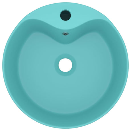 Vidaxl Washbasin med landing 36x13 cm keramisk Matt Light Green