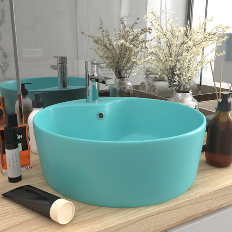 Vidaxl Washbasin med landing 36x13 cm keramisk Matt Light Green