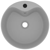 Vidaxl Washbasin med landing 36x13 cm keramisk matt lysegrå