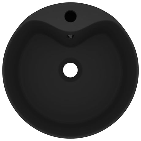 Vidaxl Washbasin med landing 36x13 cm keramisk mat sort