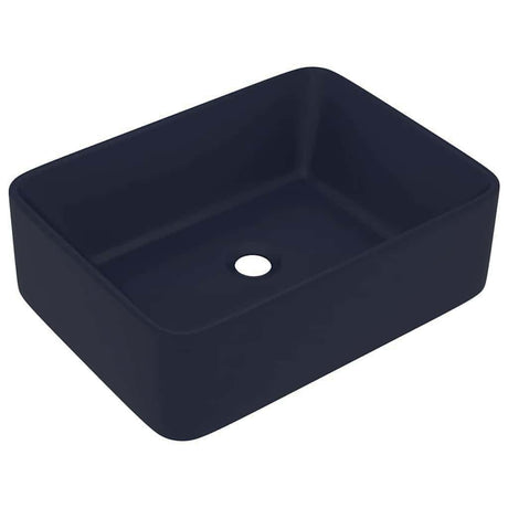 Vidaxl Washbasin 41x30x12 cm keramisk Mat mørkeblå