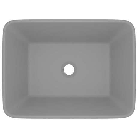 Vidaxl Washbasin 41x30x12 cm keramisk matt lysegrå