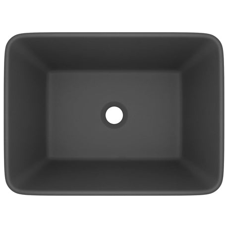 Vidaxl Washbasin 41x30x12 cm keramisk matt mørkegrå