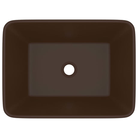 Vidaxl Washbasin 41x30x12 cm keramisk matt mørkebrun