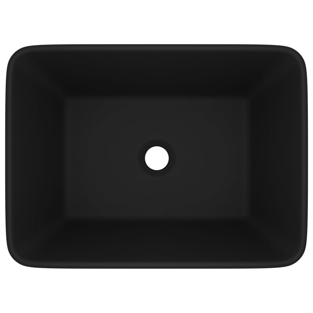 Vidaxl Washbasin 41x30x12 cm keramisk mat sort