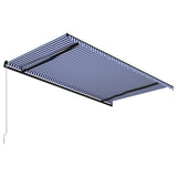 Vidaxl Luifel udvider manuelt 500x300 cm blå og hvid