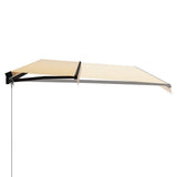 Vidaxl Luifel udvider manuelt 600x300 cm gul og hvid
