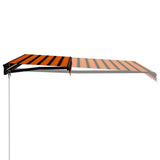 Vidaxx fortelt manuelt udtrækbart med LED 350x250 cm orange og brun